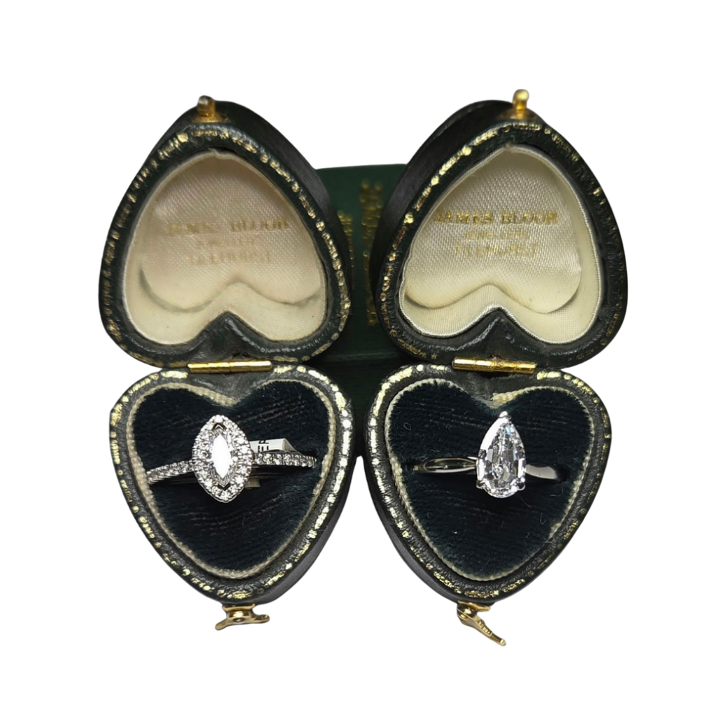 Marquise Halo & Pear-Cut Solitaire Diamond Engagement Rings