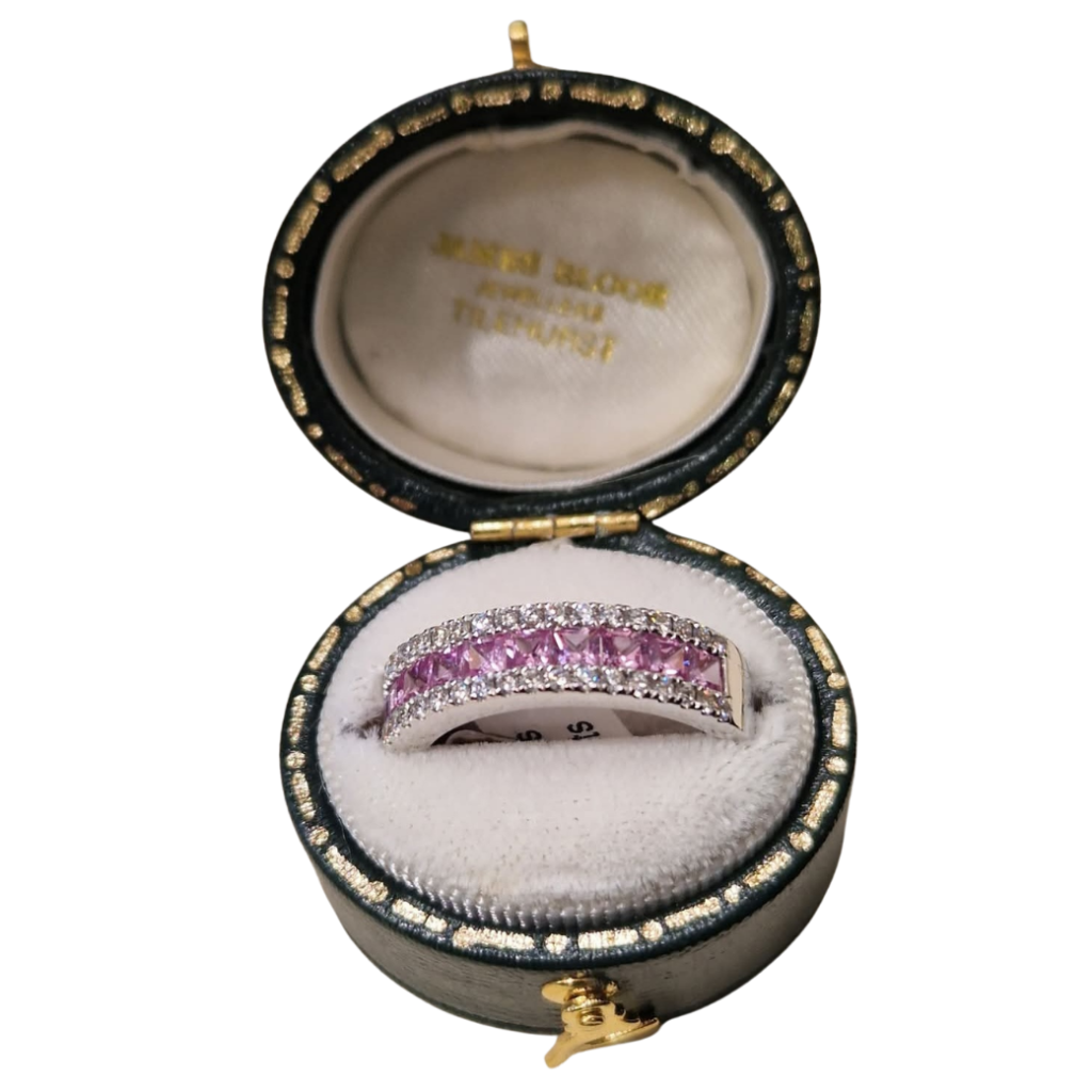 Pink Sapphire & Diamond Pavé Dress Ring