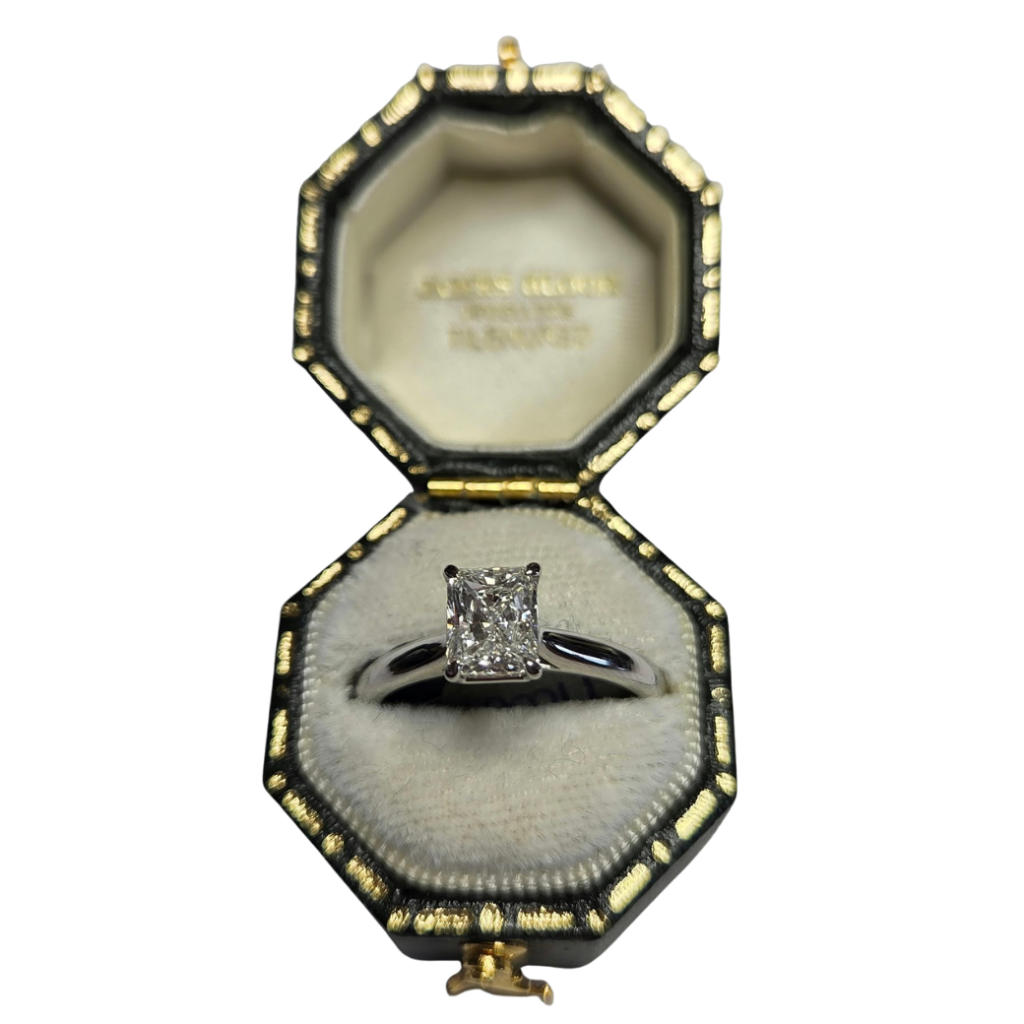 Radiant-Cut Solitaire Diamond Engagement Ring