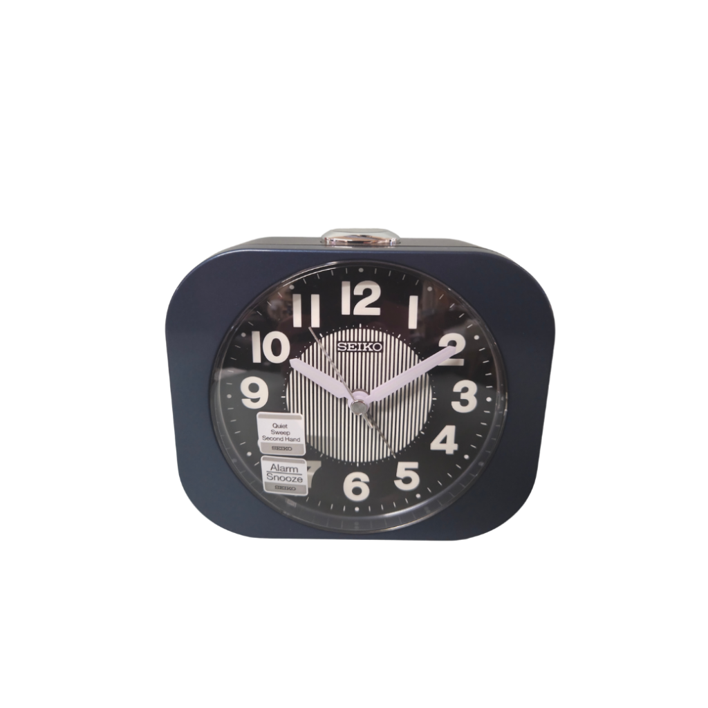 Seiko Metallic Blue Quiet Sweep Alarm Clock