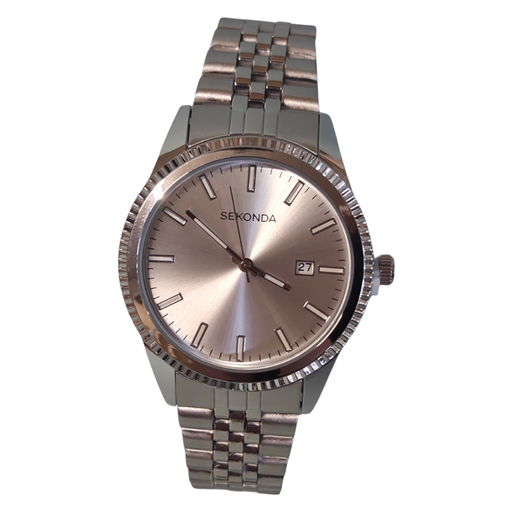 Sekonda Fluted Bezel Champagne Dial Watch