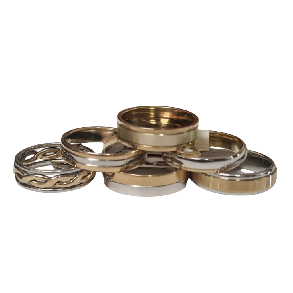 Two-Tone & Patterned Wedding Ring Collection