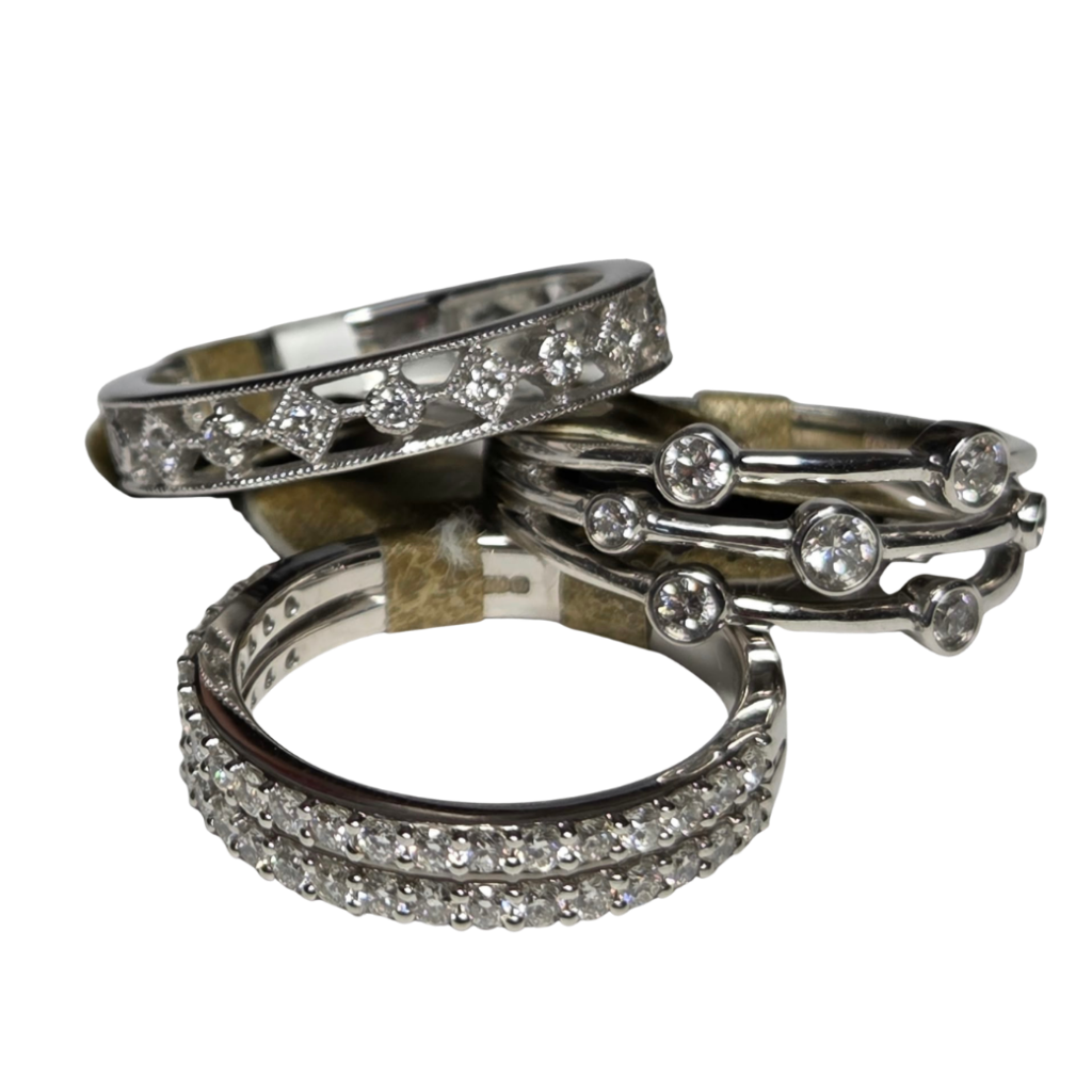 White Gold Diamond Eternity & Multi-Row Dress Rings