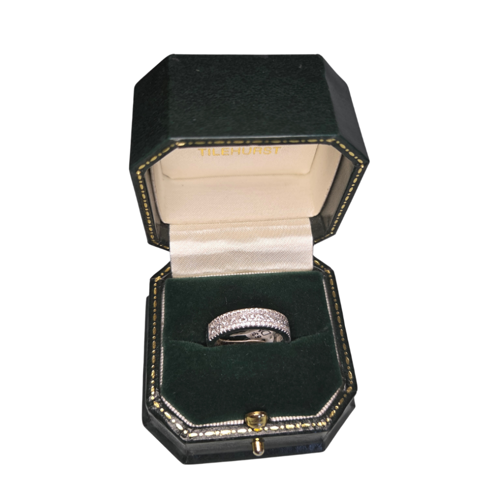 White Gold Multi-Row Diamond Pavé Ring